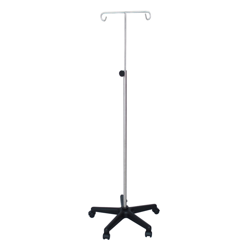 UMF Medical I.V. Stand, Stainless Steel, 2-Hook, Hand Wheel (Drop Ship Only)