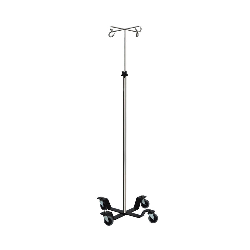 UMF Medical I.V. Pole, Infusion Pump, 4-Hook, Stainless Steel (Drop Ship Only)