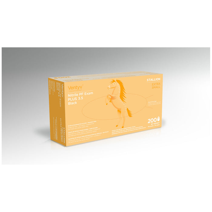 VENTYV NITRILE POWDER FREE EXAM GLOVE PLUS 3.5 (STALLION)