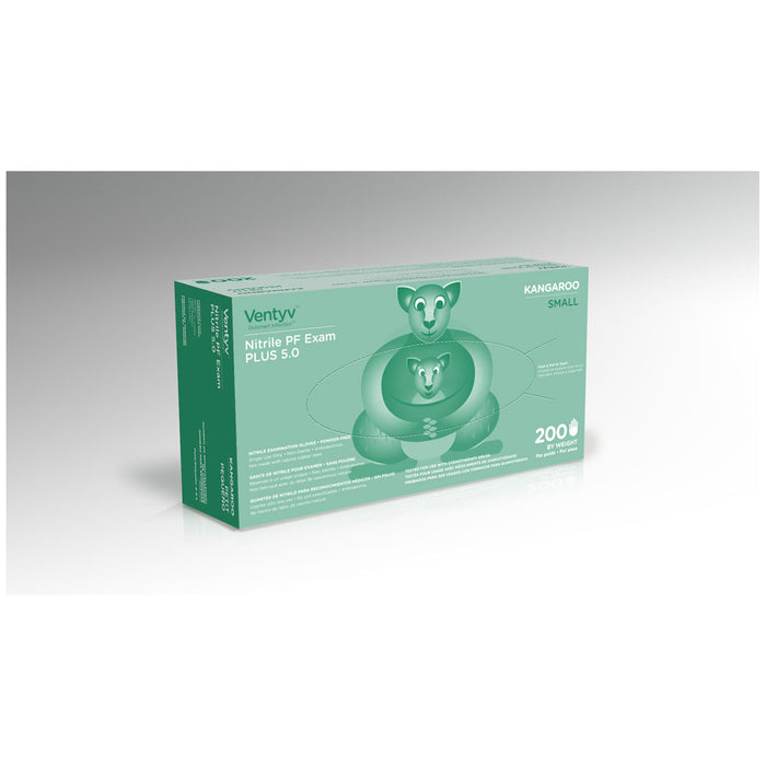 VENTYV NITRILE POWDER FREE EXAM GLOVE PLUS 5.0 (KANGAROO)