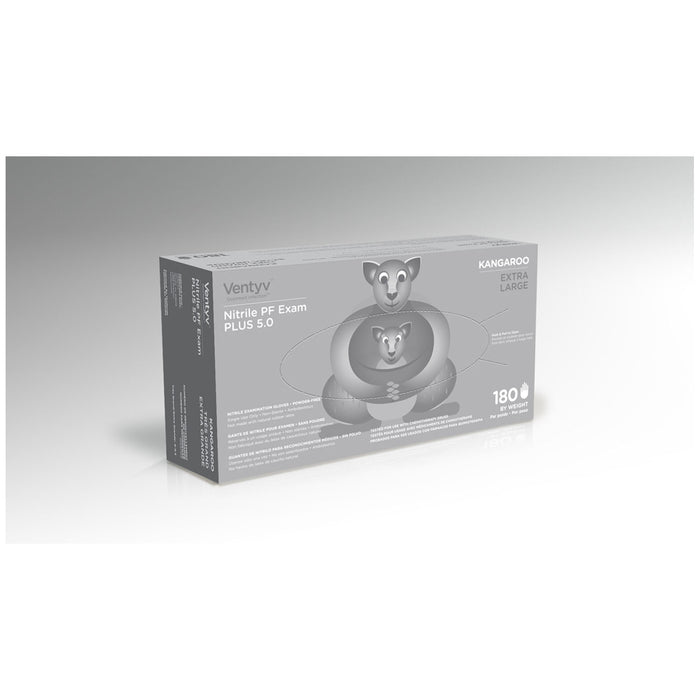 VENTYV NITRILE POWDER FREE EXAM GLOVE PLUS 5.0 (KANGAROO)