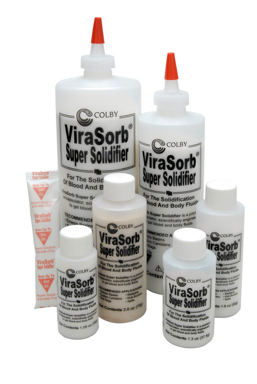 Aspen Surgical Solidifier, Bottle, Single Use, Solidifies up to 1500cc, Non-Sterile, 96/cs