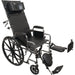 Drive Medical Pro Basics Reclining Wheelchair, 18" x 17", Removable Desk Arms & — WCR1816E