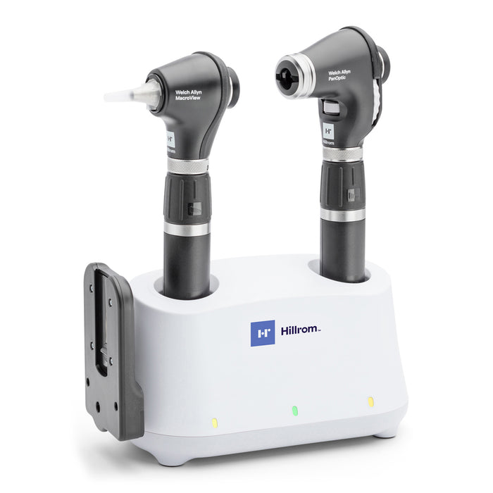 Hillrom Universal Desk Set with PanOptic Ophthalmoscope and MacroView Otoscope, Plus