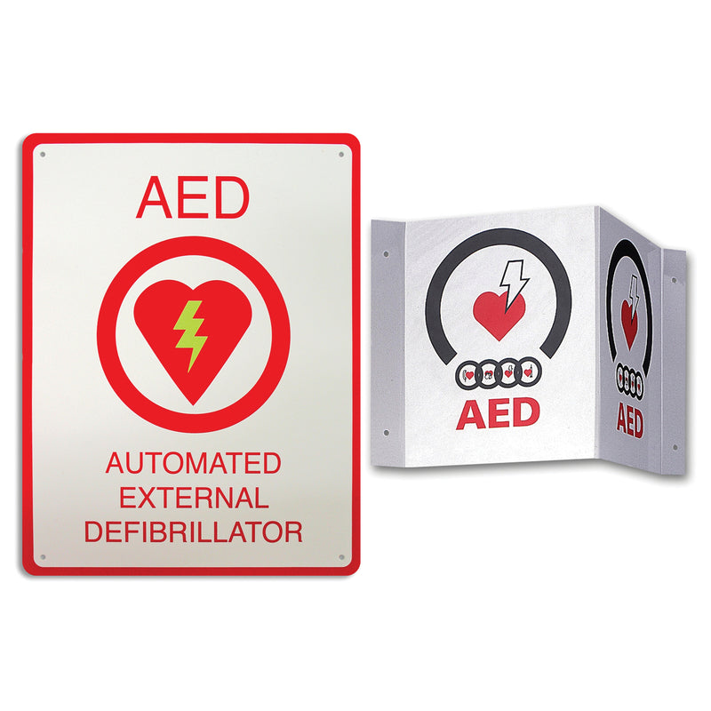 Zoll Medical AED Wall Sign Kit, Includes: (1) Flush and (1) 3-D Wall Sign