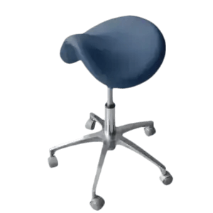 ADS Dental D4 Saddle Dental Stool with adjustable height and cushioned seat, ideal for dental professionals.