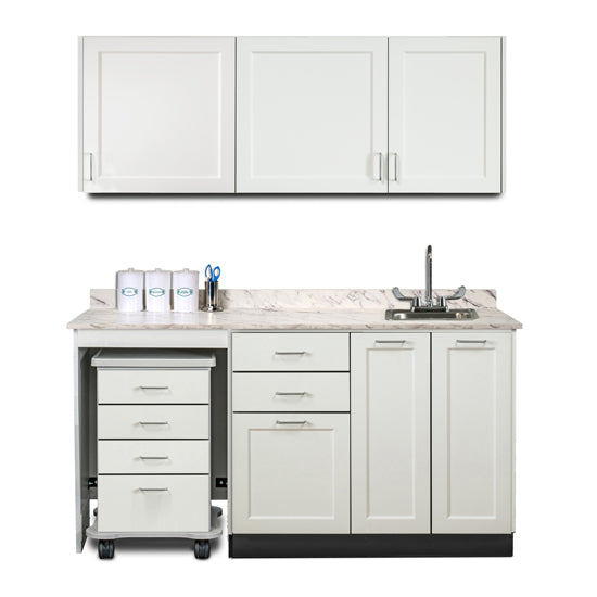 Clinton 158066L 66" Fashion Finish Wall and Base Cart-Mate Cabinet/Cart Left