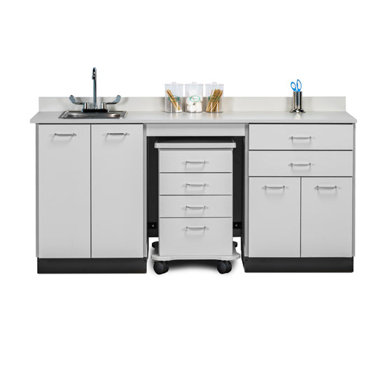 Clinton 48072SL 72" Cart-Mate Split Cabinet/Cart Left