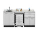 Clinton 48072SL 72" Cart-Mate Split Cabinet/Cart Left