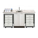 Clinton 58072D 72" Fashion Finish Cart-Mate Dual Cabinet