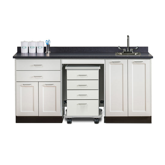 Clinton 58072SR 72" Fashion Finish Cart-Mate Split Cabinet/Cart Right