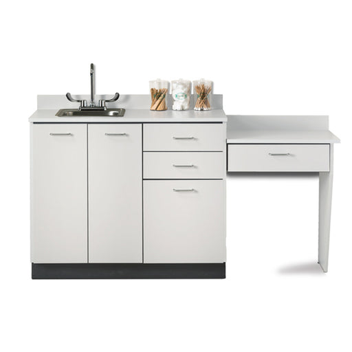 Clinton 8042-99 Base Cabinet Set with 3 Doors, Drawers and Desk