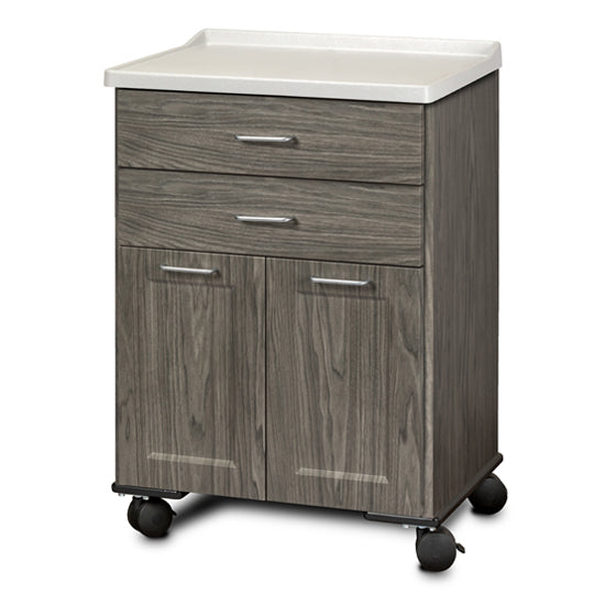 Clinton 8922-AF Fashion Finish Molded Top Mobile Treatment Cabinet with 2 Doors and 2 Drawers