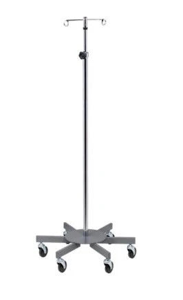 Clinton IV-33 six-leg two-hook infusion pump stand