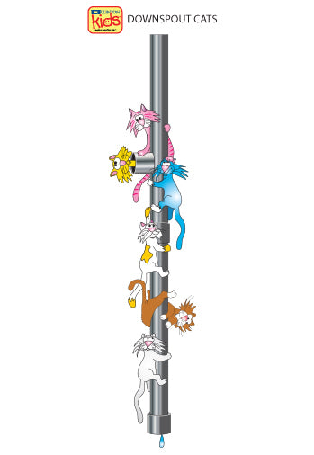 Clinton Downspout Cats Wall Sticker – 04-CC