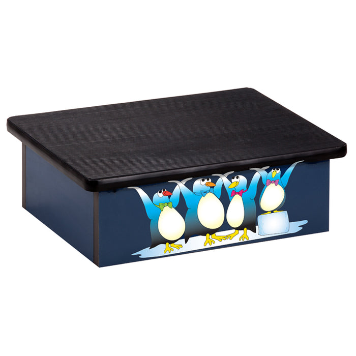 Clinton Cool Pals Penguins, Blue, Laminate Step Stool – 10-CP-2