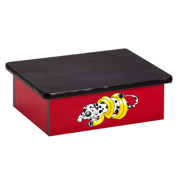 Clinton Dalmatian, Red, Laminate Step Stool – 10-D