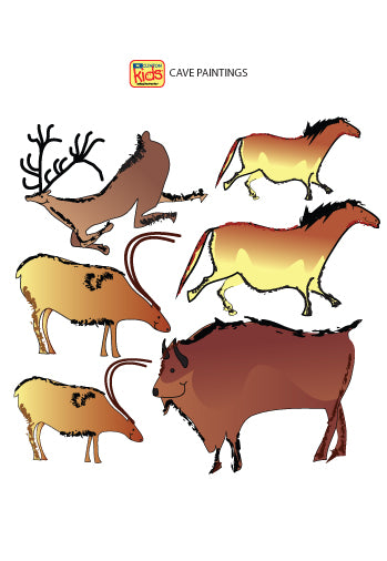 Clinton Cave Paintings Wall Stickers – 11-CC