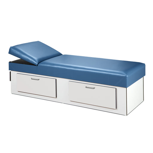 Clinton 3713 Upholstered Apron Couch with Double Drawer Storage
