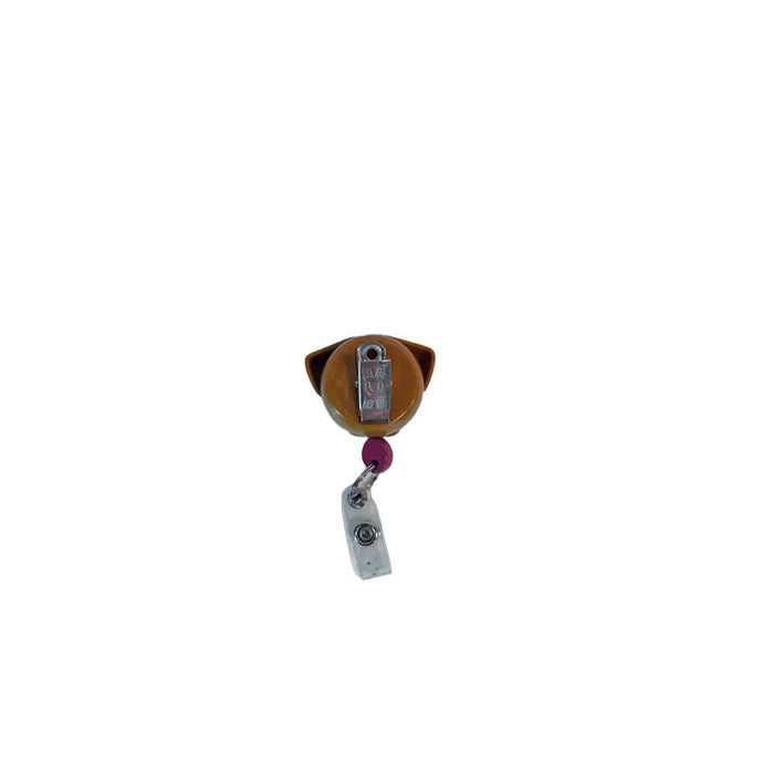 Pedia Pals Brown Dog Retractimal Id Tag