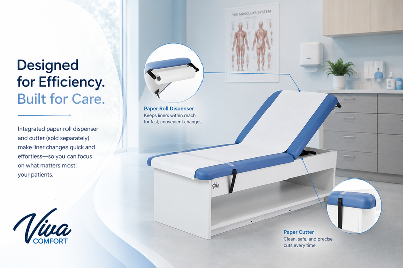 Viva Comfort Lucas Recovery Couch with Storage Shelf & Adjustable Backrest, Blue (ADI996-12-BLU-MK)