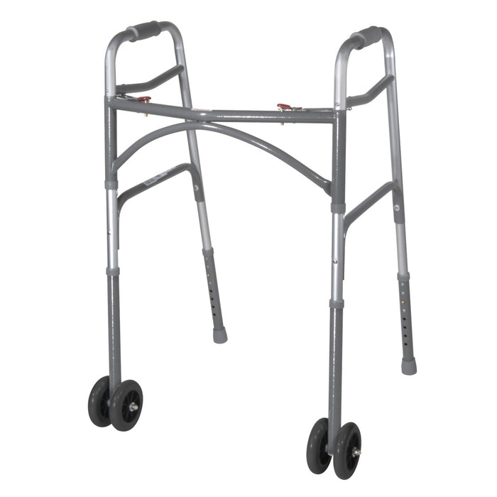 Drive Medical 5 Bariatric Walker Wheels With Two Sets Of Rear Glides — 10118SV