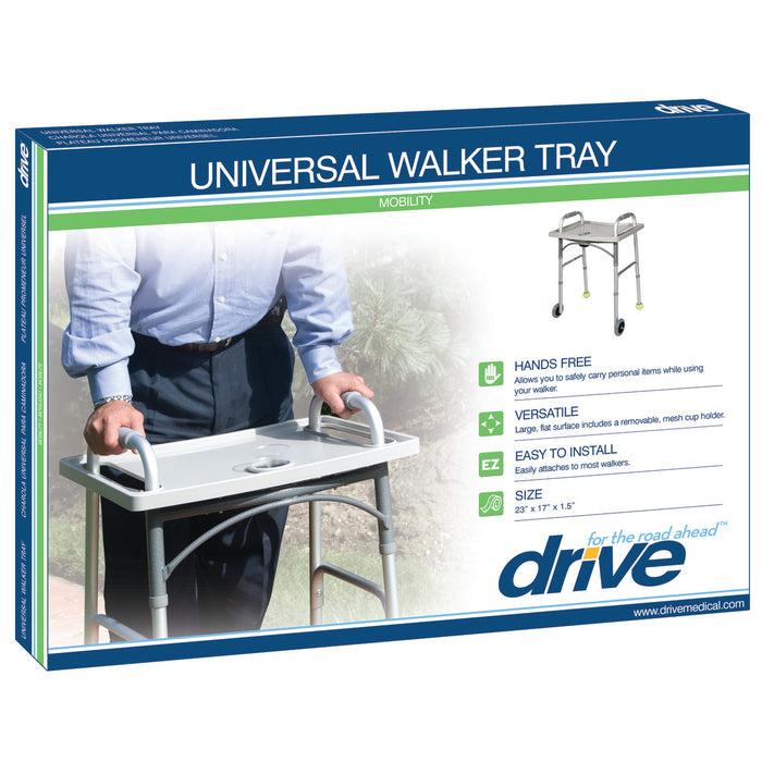 Drive Medical Universal Walker Tray with Cup Holder — 10124