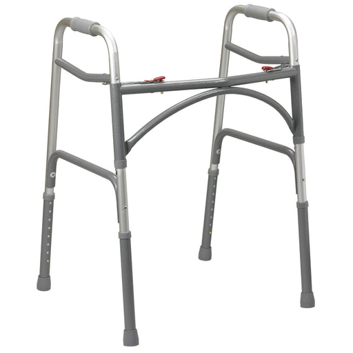 Drive Medical Bariatric Aluminum Folding Walker- Two Button — 10220-1
