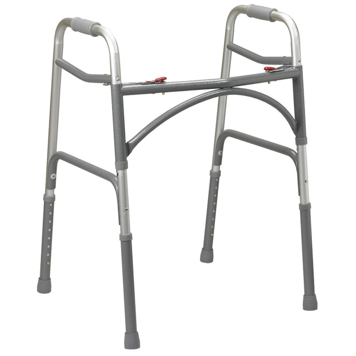 Drive Medical Bariatric Aluminum Folding Walker- Two Button — 10220-1
