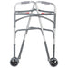 Drive Medical Bariatric Aluminum Two Button Folding Walker with Wheels — 10220-1WW
