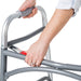 Drive Medical Bariatric Aluminum Two Button Folding Walker with Wheels — 10220-1WW