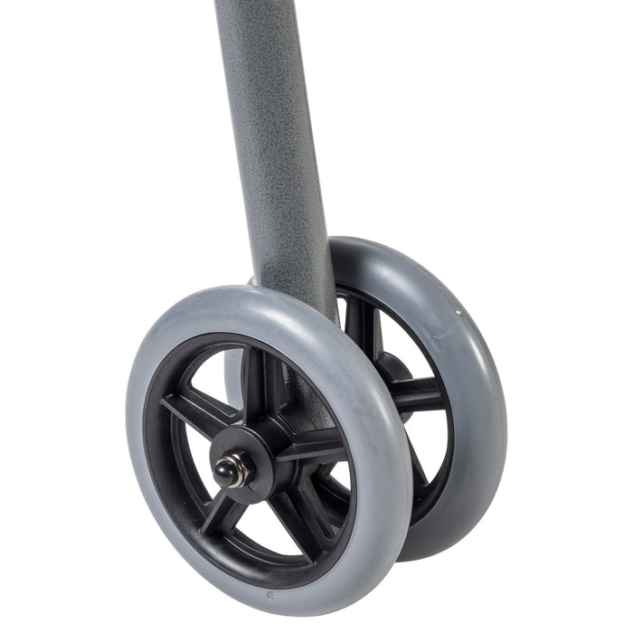 Drive Medical Bariatric Aluminum Two Button Folding Walker with Wheels — 10220-1WW