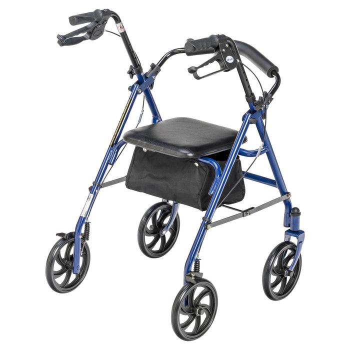 Drive Medical Durable 4 Wheel Rollator with 7.5 — 10257BL-1