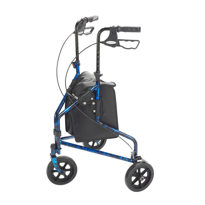 Drive Medical Deluxe 3 Wheel Aluminum Rollator, 7.5 — 10289BL