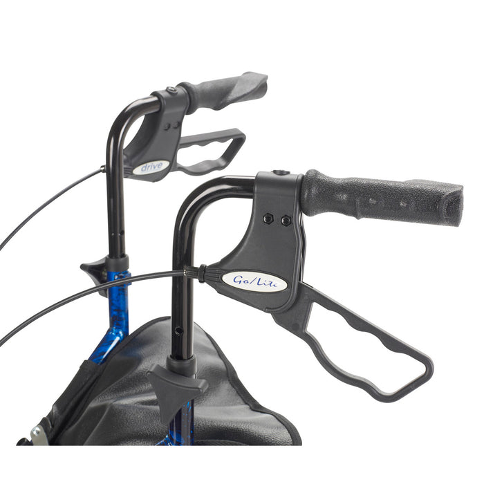 Drive Medical Deluxe 3 Wheel Aluminum Rollator, 7.5 — 10289BL