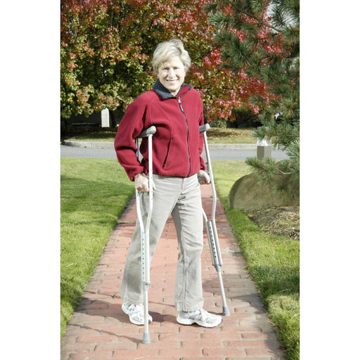 Drive Medical Aluminum Crutches with Accessories — 10400-8