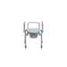 Drive Medical Steel Drop-Arm Commode with Wheels and Padded Armrests — Case Of 2 — 11101W-2