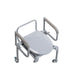 Drive Medical Steel Drop-Arm Commode with Wheels and Padded Armrests — Case Of 2 — 11101W-2