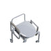 Drive Medical Steel Drop-Arm Commode with Wheels and Padded Armrests — Case Of 2 — 11101W-2