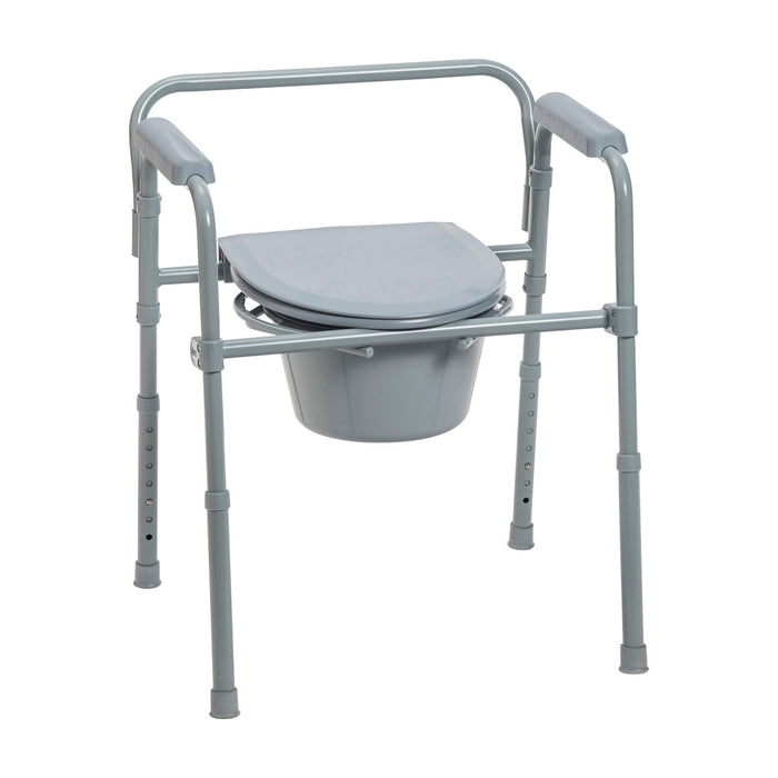 Drive Medical Folding Steel Commode — Case Of 2 — 11148-1