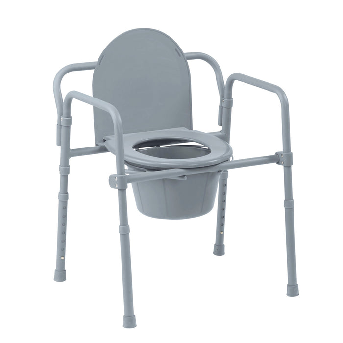Drive Medical Competitive Edge Line 3-in-1 Folding Commode — Case Of 4 — 11148CE-4