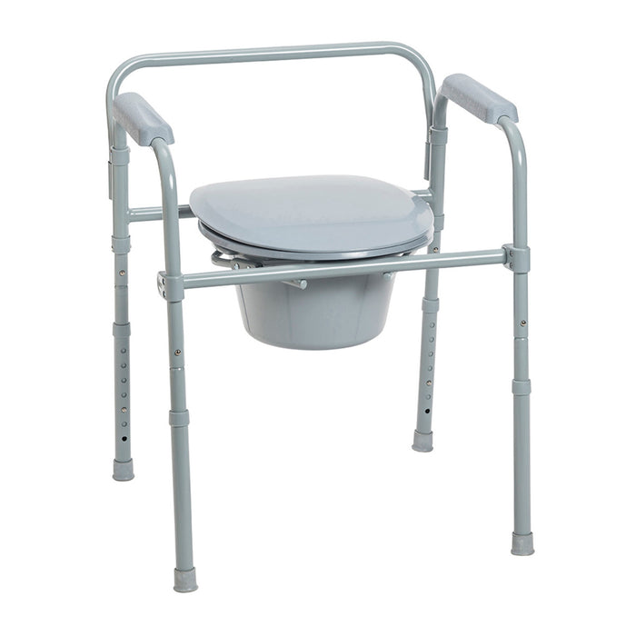 Drive Medical Folding Steel Commode — 11148N-4