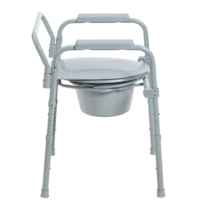 Drive Medical Folding Steel Commode — 11148N-4