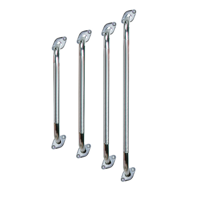 Drive Medical Chrome Knurled Grab Bar with Rotating Flange — 12118RF