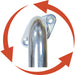 Drive Medical Chrome Knurled Grab Bar with Rotating Flange — 12118RF