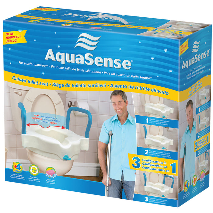 Drive Medical AquaSense 3-in-1 Contoured Raised Toilet Seat — 770-617