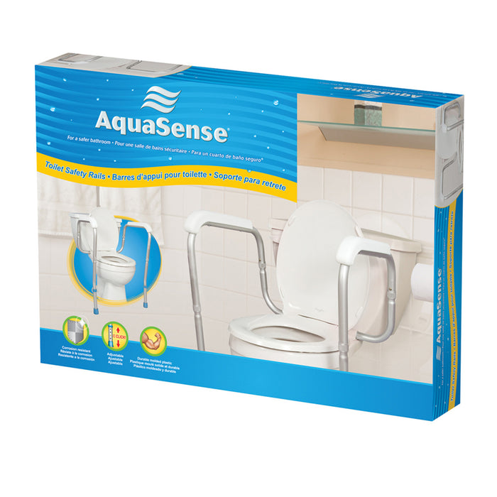 Drive Medical AquaSense Adjustable Toilet Safety Rails, to Floor — 770-665