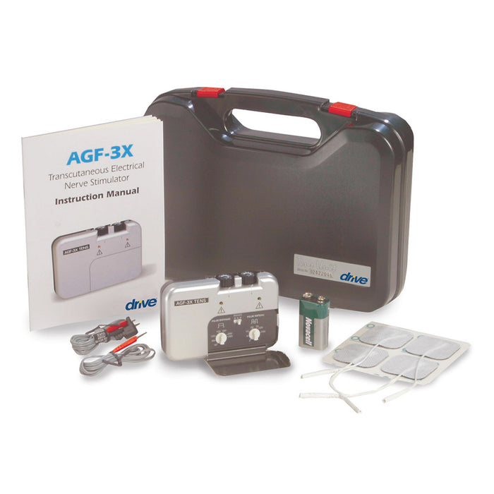 Drive Medical Deluxe Dual Channel TENS, Horizontal Design — AGF-3X