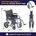 Drive Medical Bariatric Steel Transport Chair — BTR22-B