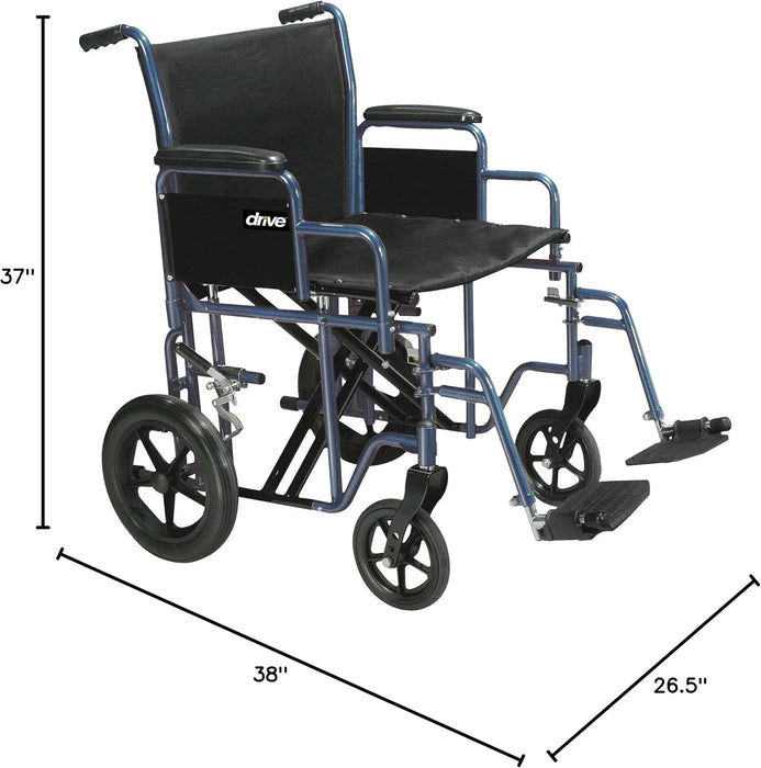 Drive Medical Bariatric Steel Transport Chair — BTR22-B